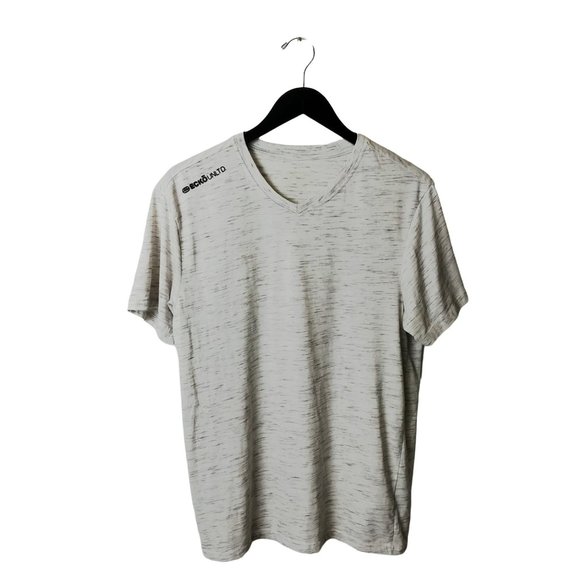 Ecko Unltd T Shirt V-Neck Graphic Tee Short Sleeve Cotton Solid Logo Print Gray - Picture 2 of 6